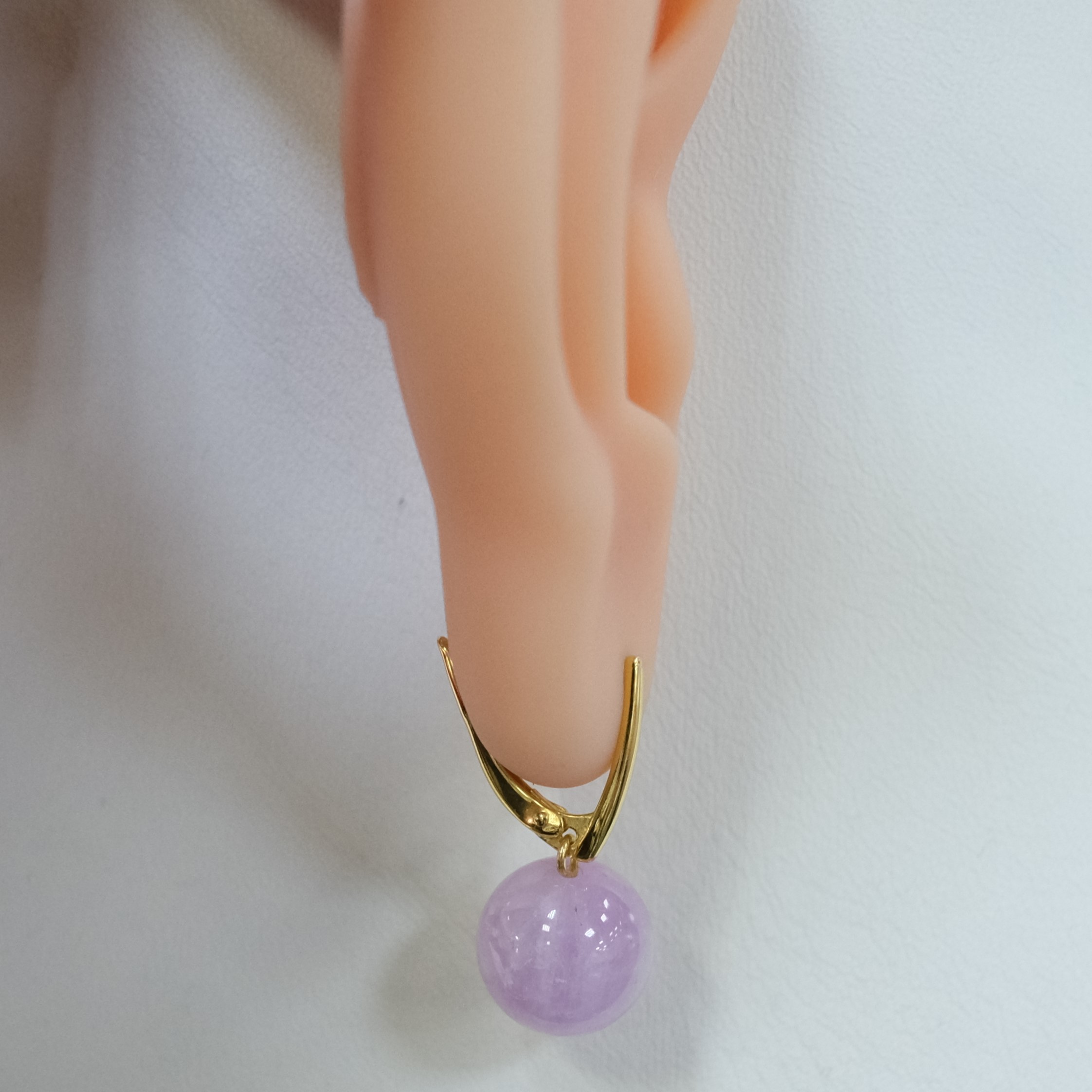 Серебряные серьги с кунцитами